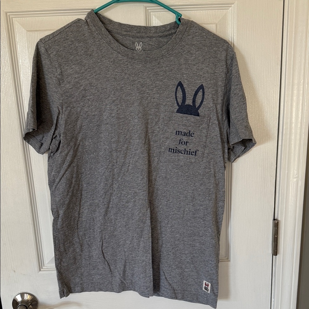 Psycho Bunny Gray Mischief Short Sleeve Tee